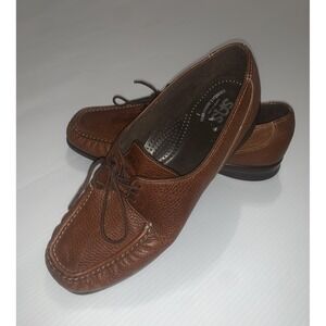 SAS‎ Womens Tripad Loafer Comfort Shoes Brown Leather Lace Up size 9.5M USA Made